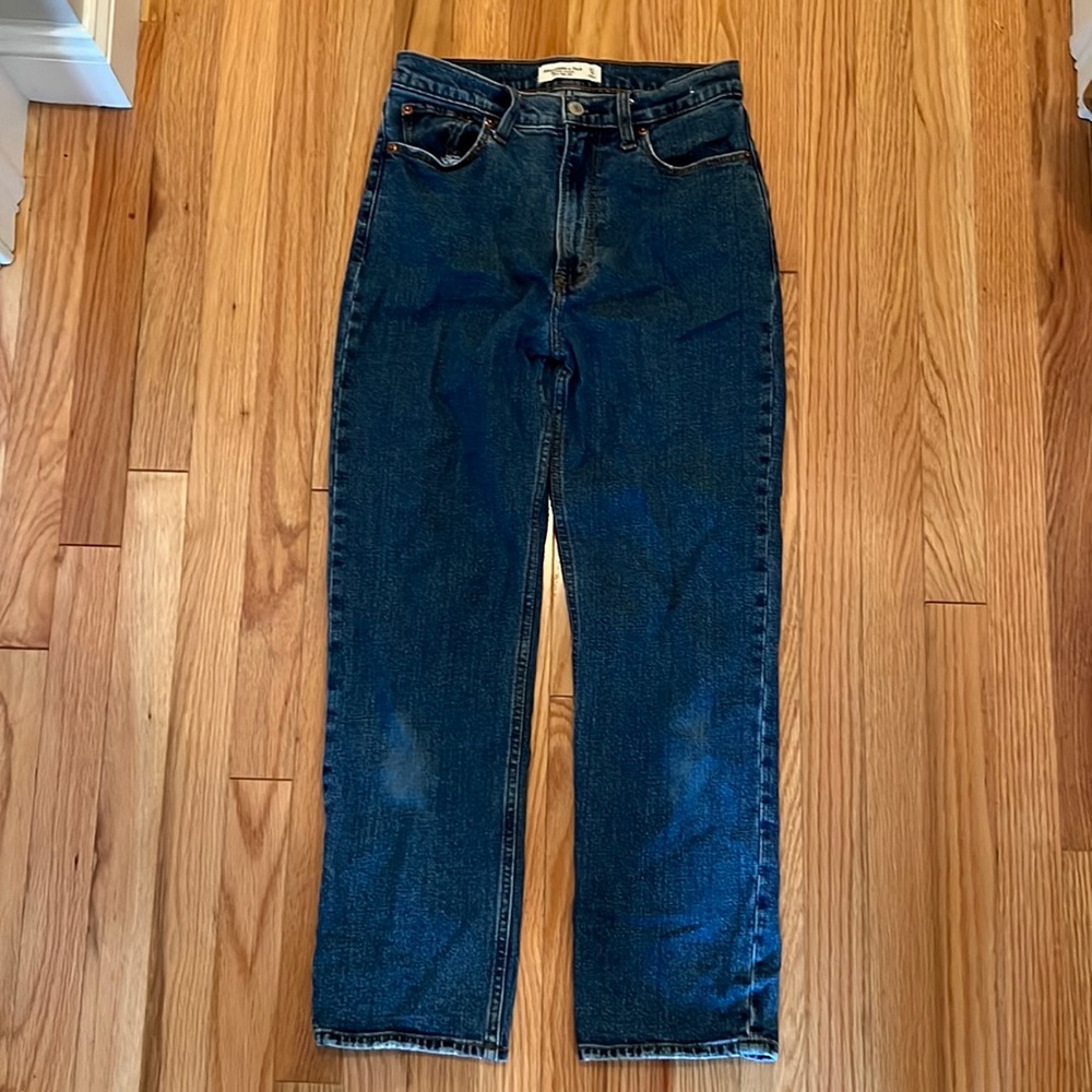 A&F Ankle Straight Ultra High Rise